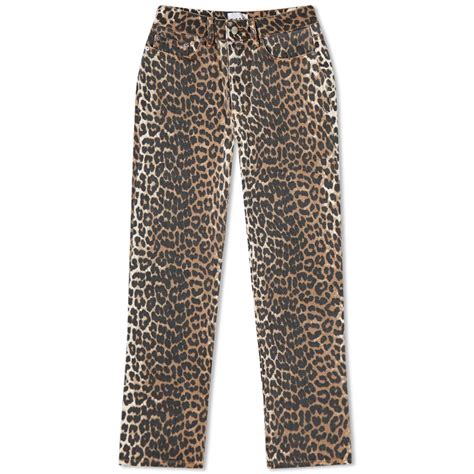 Ganni Leopard Print Flare Jeans Leopard End Au