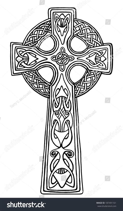 Vector Graphic Illustration Celtic Cross Highly Stock Vector (Royalty ...