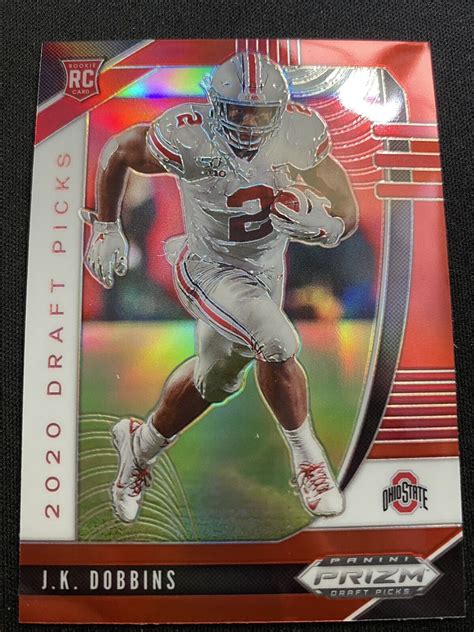 Jk Dobbins Panini Prizm Draft Picks Red Prizms Rookie Rc Ebay