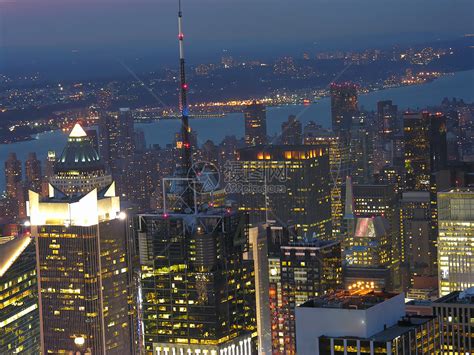 纽约市夜景之夜天空办公室旅游交通市中心帝国街道地标场景建筑物高清图片下载 正版图片320566452 摄图网