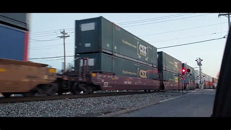 Northbound CSX I140 Intermodal On Track One As I Rounded Coral Ave