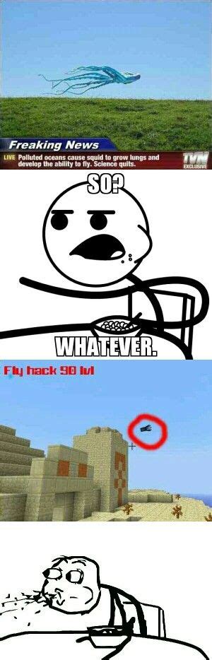 Minecraft Flying Squid Meme Minecraft Funny Minecraft Memes Funny