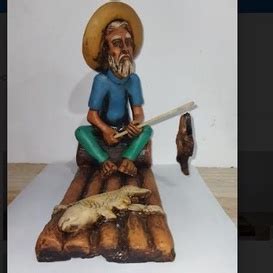 Boneco Jangadeiro Pescador Artesanato De Barro Produtos Nordestino