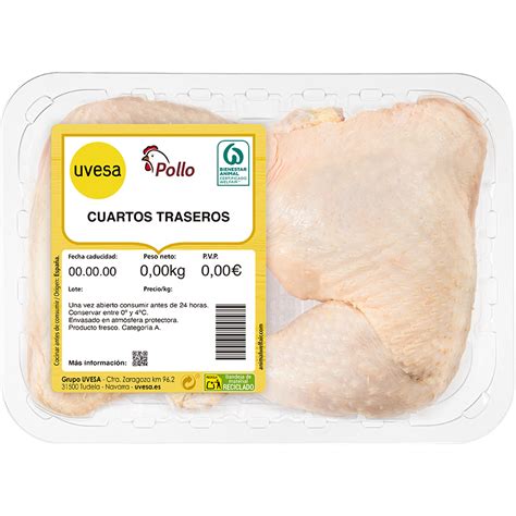 Cuartos Traseros De Pollo Atm Bandeja Uvesa