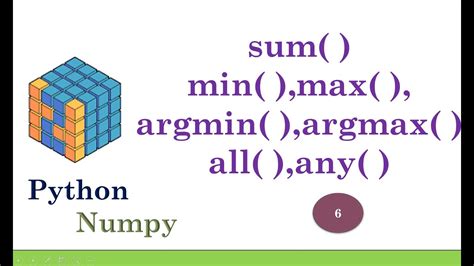 Python Numpy Tutorial Machine Learning Basic Part 6 Functions In Numpy Youtube