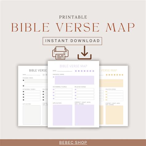 Bible Verse Mapping Printable Bible Verse Mapping Journal Bible Verse