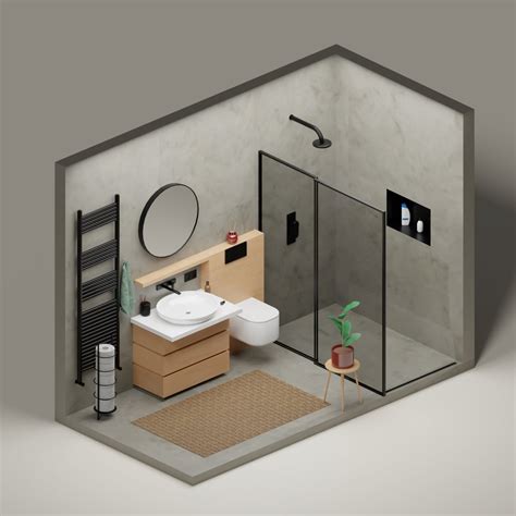 3d Model Bathroom Toffu Co