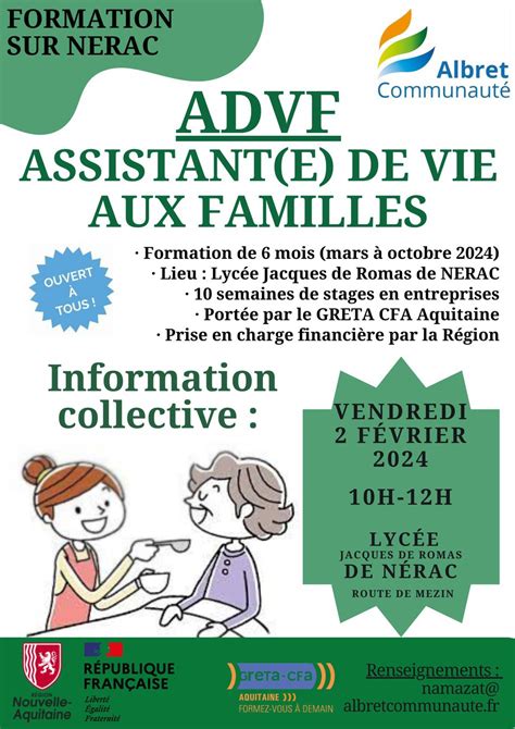 Formation Assistant E De Vie Aux Familles Xaintrailles