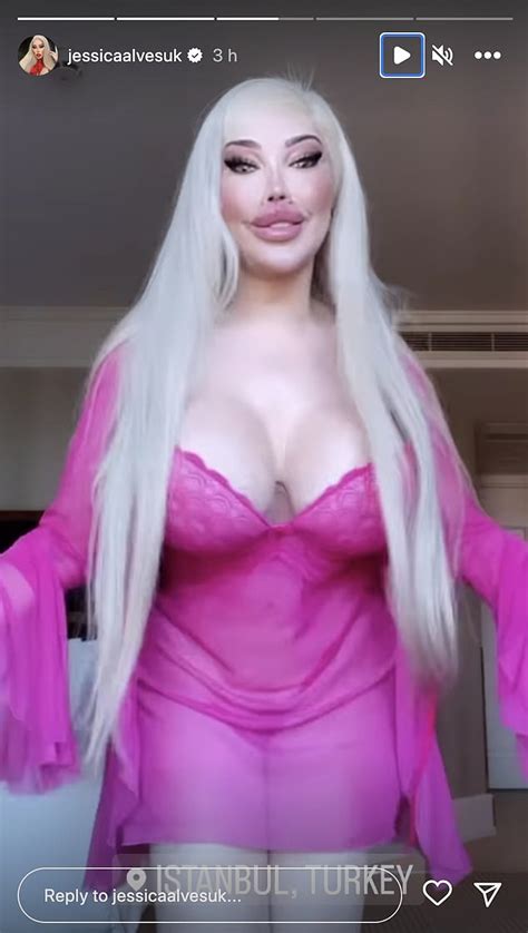 Jessica Alves Puts On A Very Busty Display In Sheer Pink Lingerie