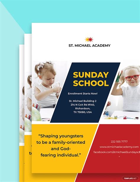 Sunday School Flyer Template in PSD, Illustrator, Word - Download ...