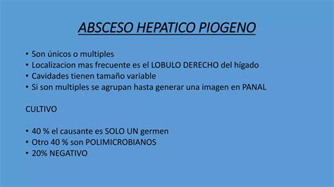 ABSCESO HEPATICO Diagnostico Y Tratamiento PPT Descarga Gratuita