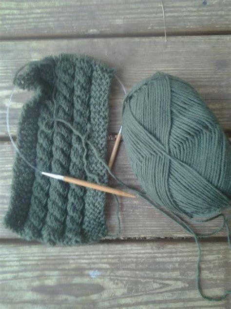 Without A Net 3 Cables Knit Neck Warmer Free Pattern