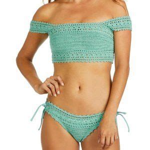 Raisins Swim Nwt Raisins Swimsuit Bikini Pc Set L Tie Side Crochet