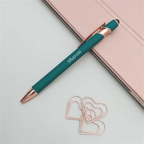 Personalised Luxurious Soft Touch Rose Gold Pen Gift Pens For Etsy