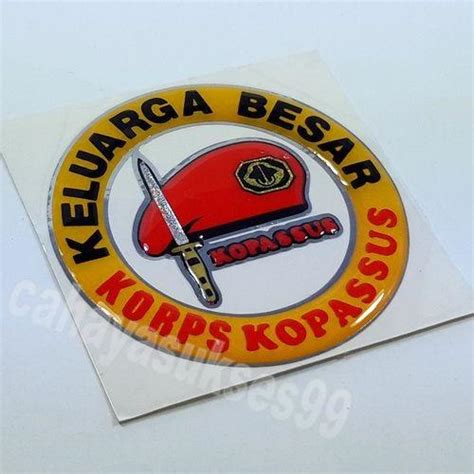 Sticker Timbul Emblem Motor Keluarga Besar Lambang Logo Bulat 7 2cm