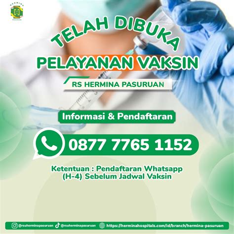 Hermina Hospitals Telah Buka Pelayanan Vaksin Di Rs Hermina Pasuruan