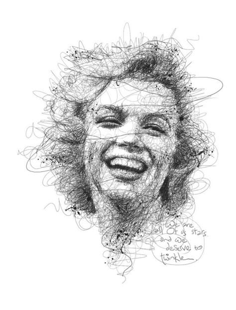 12 Scribbly Messy Yet Oddly Precise Portraits By Vince Low Scribble