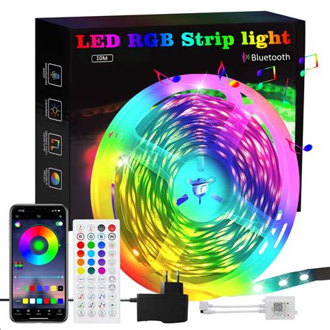 Homefire LED Streifen 10M RGB Strip 16 Mio Selbstklebend Streifen APP