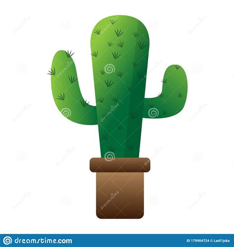 Icono de cactus aislado ilustración del vector Ilustración de aislado