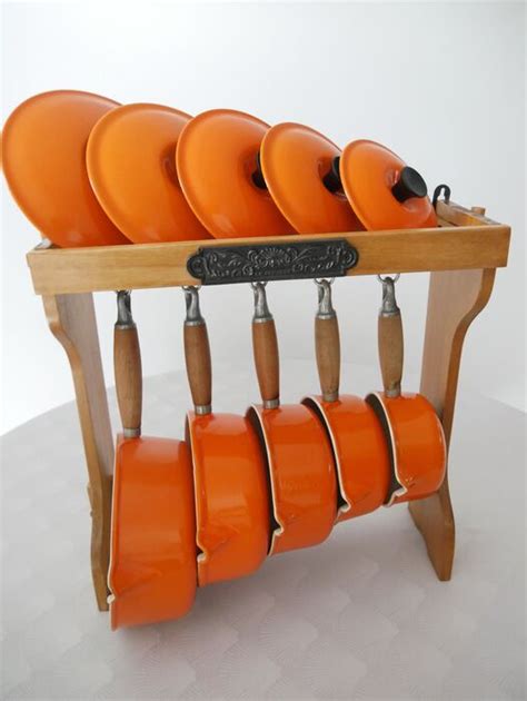 5 Orange Le Creuset Saucepans Mint Condition With Their Catawiki