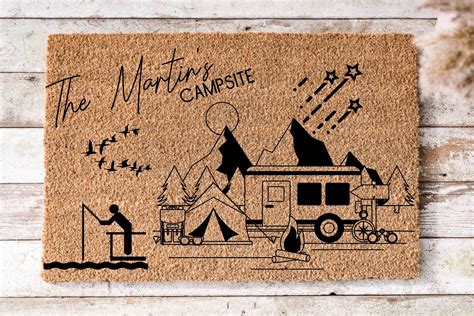 Personalized Camping Doormat Custom Rv Door Mat Coir Welcome Mat For A