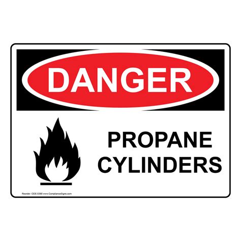 OSHA Sign DANGER Propane Cylinders Sign Hazmat