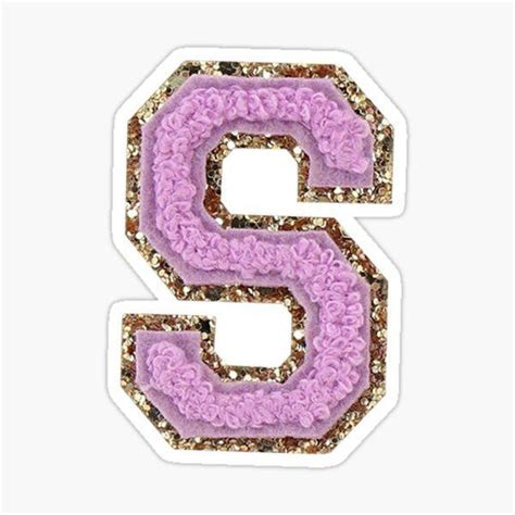 Preppy Purple Varsity Letter S Sticker For Sale By Riley Preppy