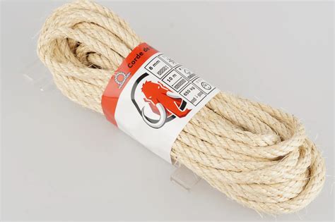 Corde torsadée en sisal diam 8mm 10m Leroy Merlin