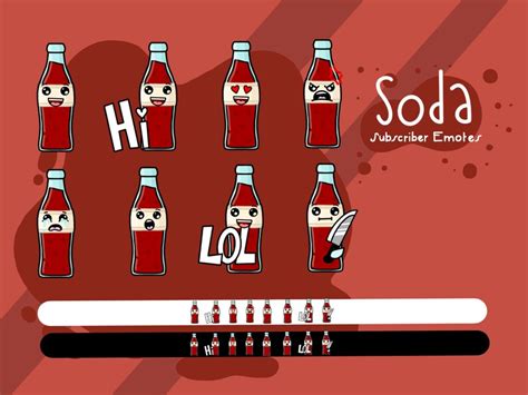 Soda Pack Twitch Emotes Subscriber Discord Emote Bit Badges Loyalty Etsy