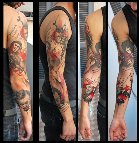 Gangsters Trash Polka Tattoo Sleeve By Live Two Best Tattoo Ideas Gallery