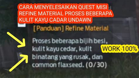 Cara Menyelesaikan Quest Misi Refine Material Proses Beberapa Kulit