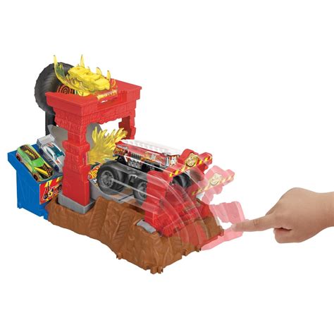 Комплект за игра Hot Wheels Monster Trucks Arena Smashers Fire crash challenge eMAG bg
