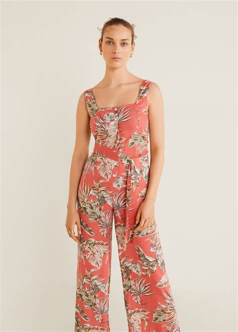 Long Printed Jumpsuit Women Mango Usa