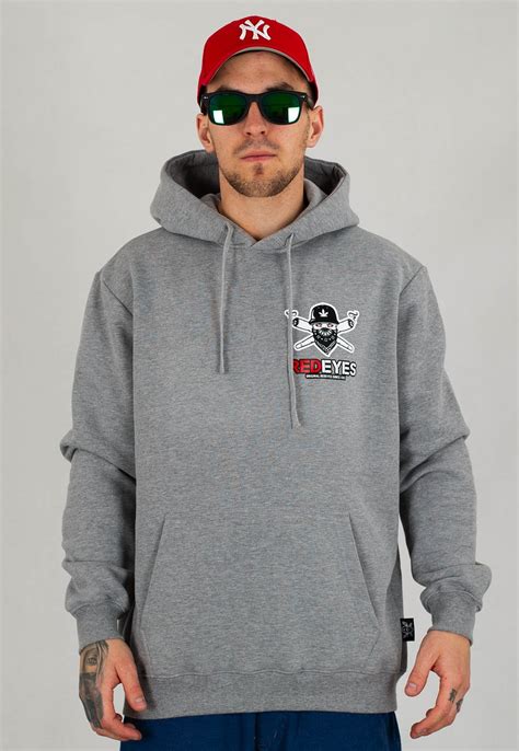 Bluza Red Eyes Fuck Off Szara