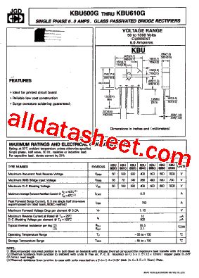 Kbu G Datasheet Pdf Jinan Gude Electronic Device