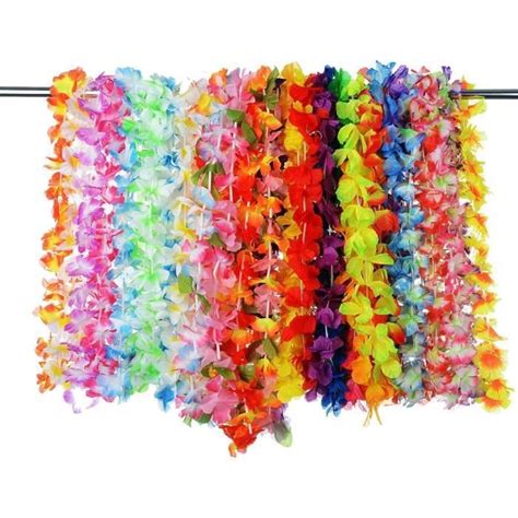 Pcs Tropical Hawa En Ruffled Luau Fleur Lei Col Fleurs Hawa Ennes