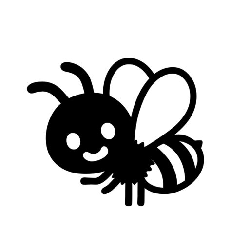 Bee And Black Line Emoji