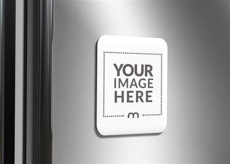 Magnet On Fridge Door Psd Mockup Generator