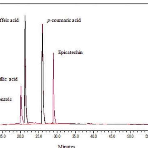 Obtained HPLC Chromatogram Of Mixture Of Standard Phenolic Acids At 280