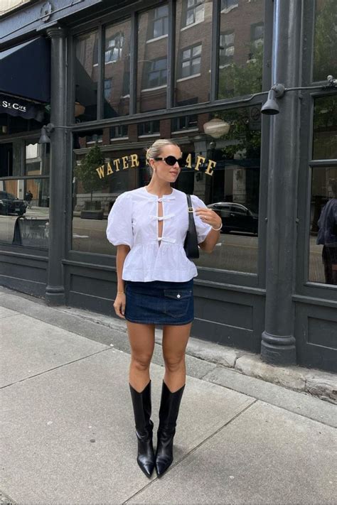 16 Cute Denim Mini Skirt Outfits You Can Easily Recreate - London ...