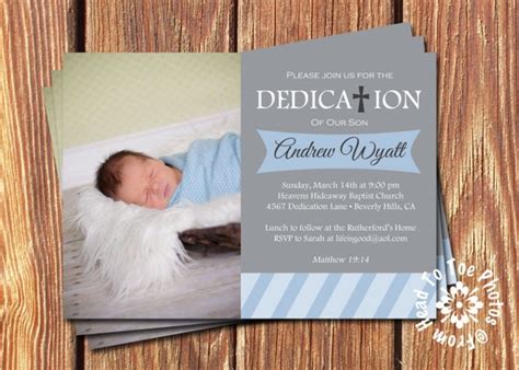 Baby Dedication Invitations Pick two by FromHeadtoToeDesigns