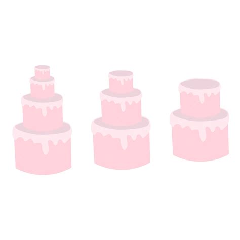 Premium Vector Big Different Wedding Cakes Vector Illustration