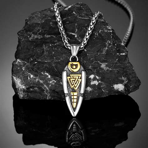 Vikings Necklaces Pendants Norse Mythology Odin S Spear Necklace Men