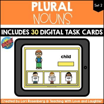 Plural Nouns Set 2 Boom Cards Distance Learning TpT