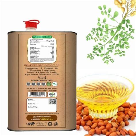 5 L Gyros Stone Cold Pressed Groundnut Oil Cold Pressed Groundnut Oil