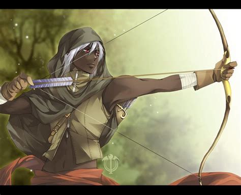 Rl Archer By Tooaya Anime White Hair Boy Black Anime Characters