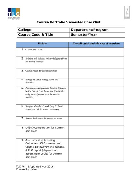 COE GPC Sample Syllabi Template Checklist Doc Template PdfFiller