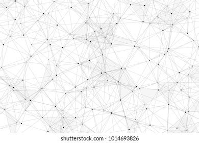 White Background Points Lines Triangles Polygonal Stock Vector Royalty