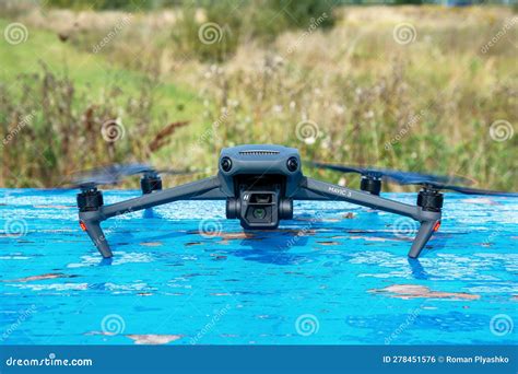 Rivne Region, Ukraine - September 17, 2022 Drone Mavik 3. Civilian ...