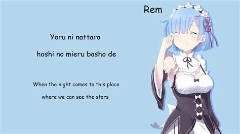 Wishing Lyrics Rem Minase Inori Re Zero Youtube